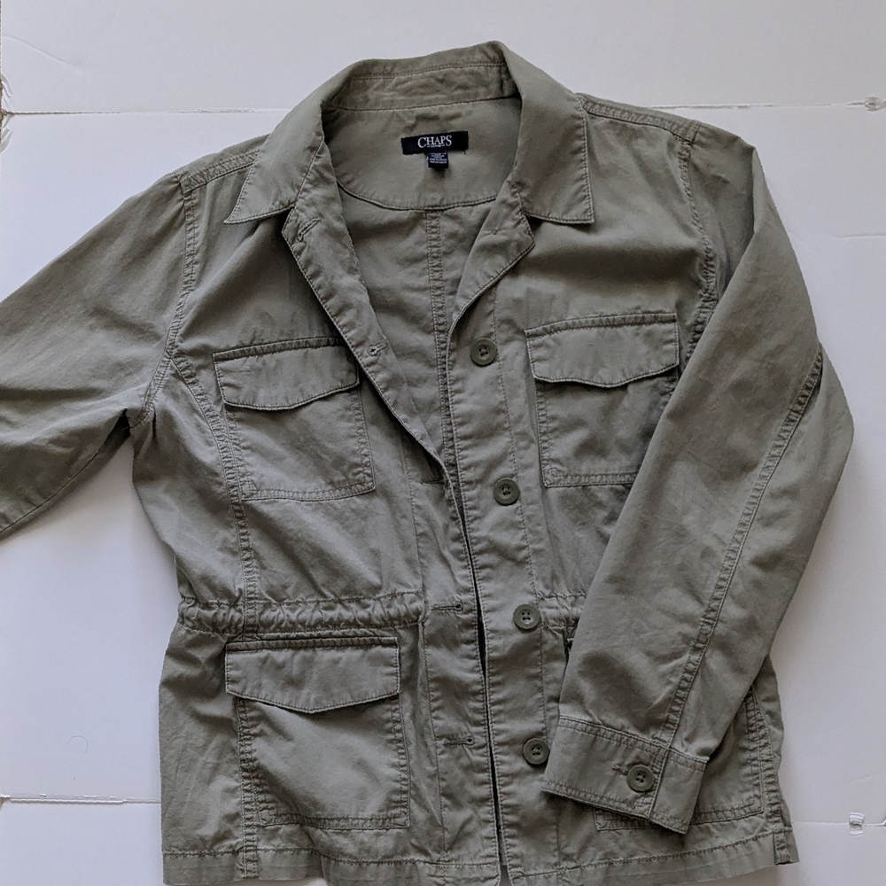 Olive Green Utility Light Weight Jacket